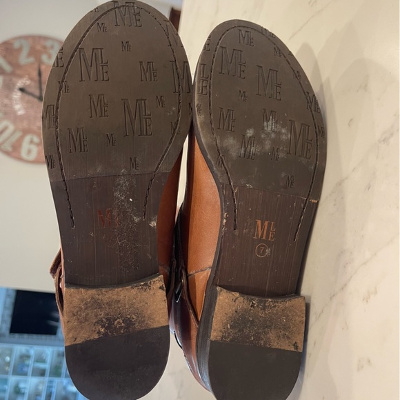 MLE chestnut brown tall distressed leather riding boots - Picture 11 of 15